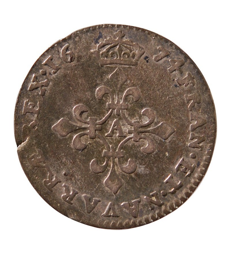 LOUIS XIV﻿ - 4 SOLS "dits des Traitants" 1674 A PARIS