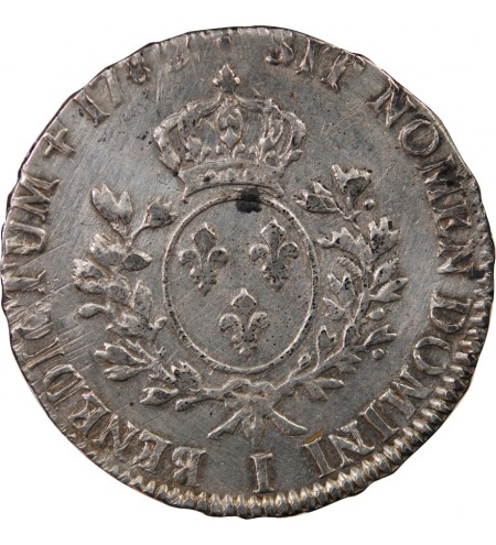 LOUIS XVI - ÉCU ARGENT AUX BRANCHES D'OLIVIER 1780 I LIMOGES