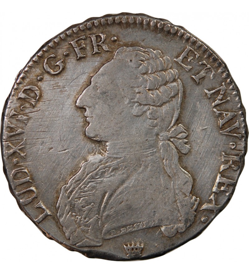 LOUIS XVI - ÉCU ARGENT AUX BRANCHES D'OLIVIER 1780 I LIMOGES