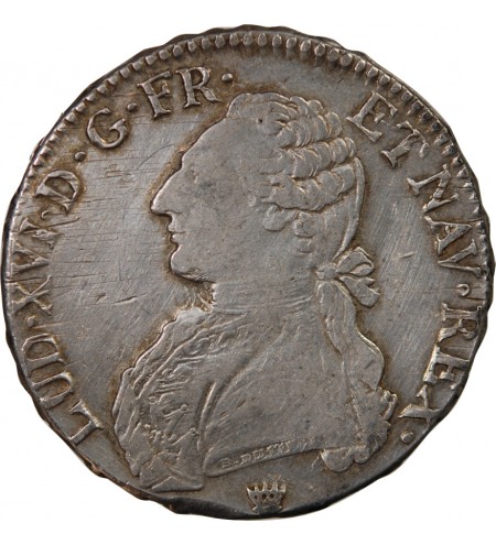 LOUIS XVI - ÉCU ARGENT AUX BRANCHES D'OLIVIER 1780 I LIMOGES