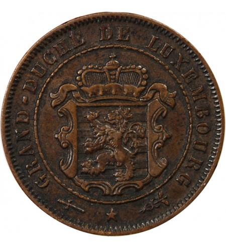 LUXEMBOURG, GUILLAUME III - 2 1/2 CENTIMES 1908