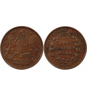 INDE, EAST INDIA COMPANY - 1/4 ANNA 1835 2