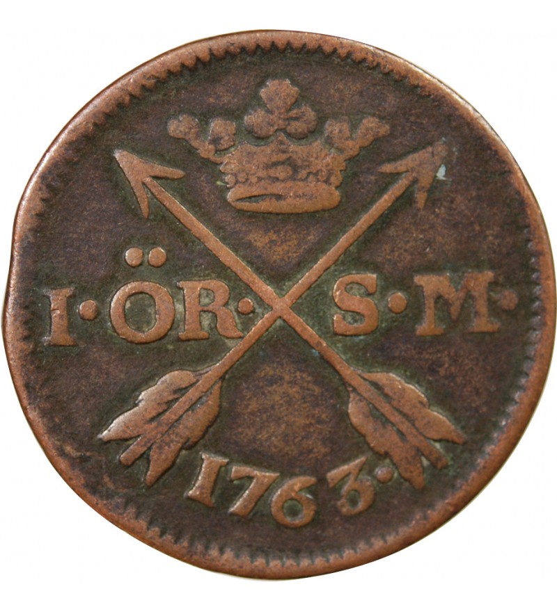 SUÈDE, ADOLPHE-FREDERIC - 1 ÖRE 1763