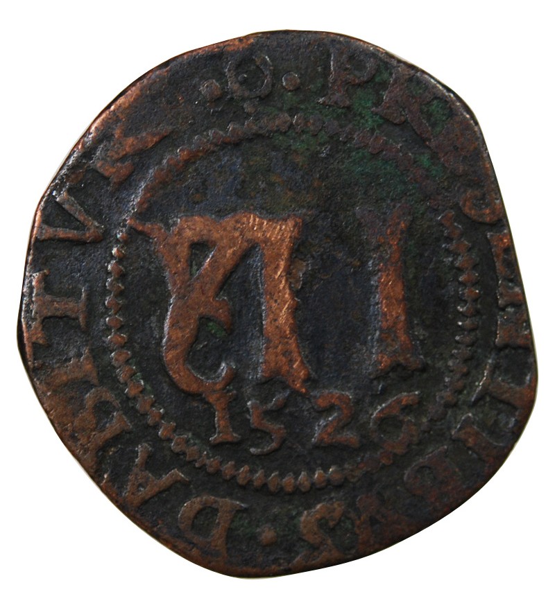 SAINT-OMER, CHAPITRE DE L'EGLISE – MÉREAU DE 12 DENIERS 1526