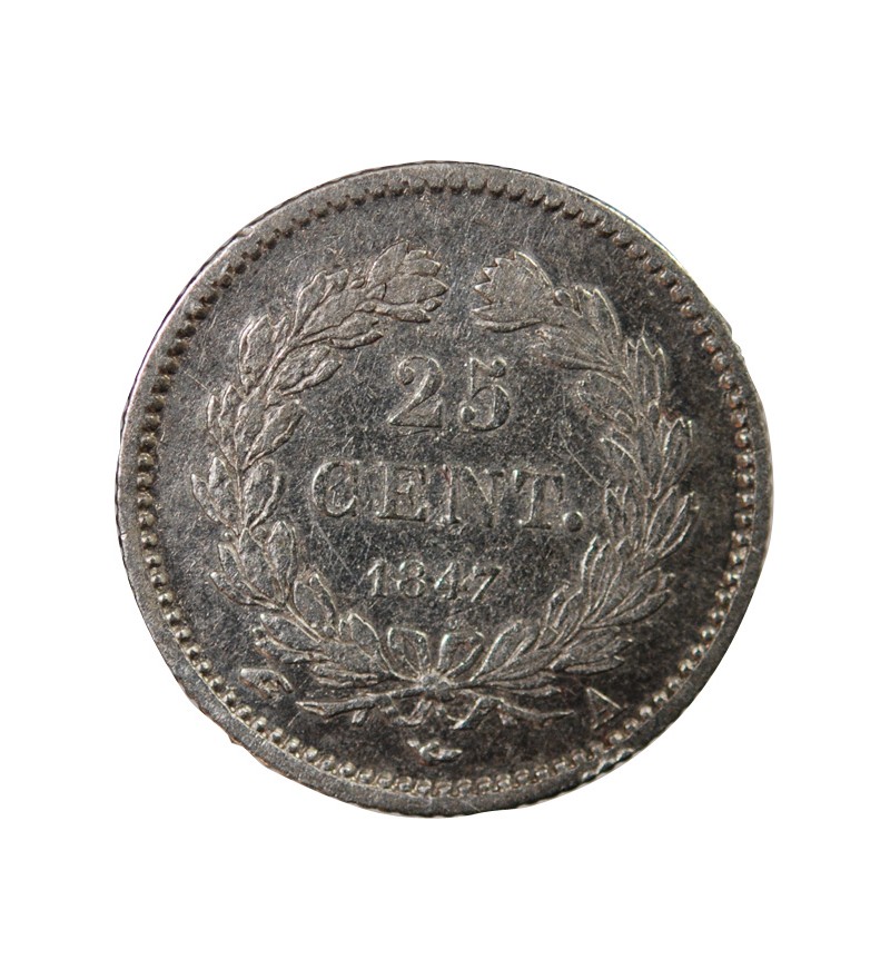LOUIS-PHILIPPE﻿ Ier - 25 CENTIMES ARGENT 1847 A PARIS