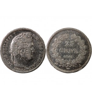 LOUIS-PHILIPPE﻿ Ier - 25 CENTIMES ARGENT 1847 A PARIS 2