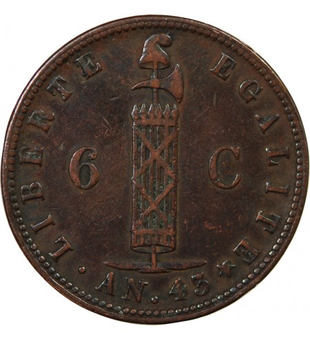 HAITI - 6 CENTIMES 1846