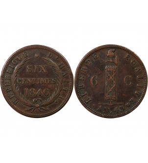 HAITI - 6 CENTIMES 1846 2