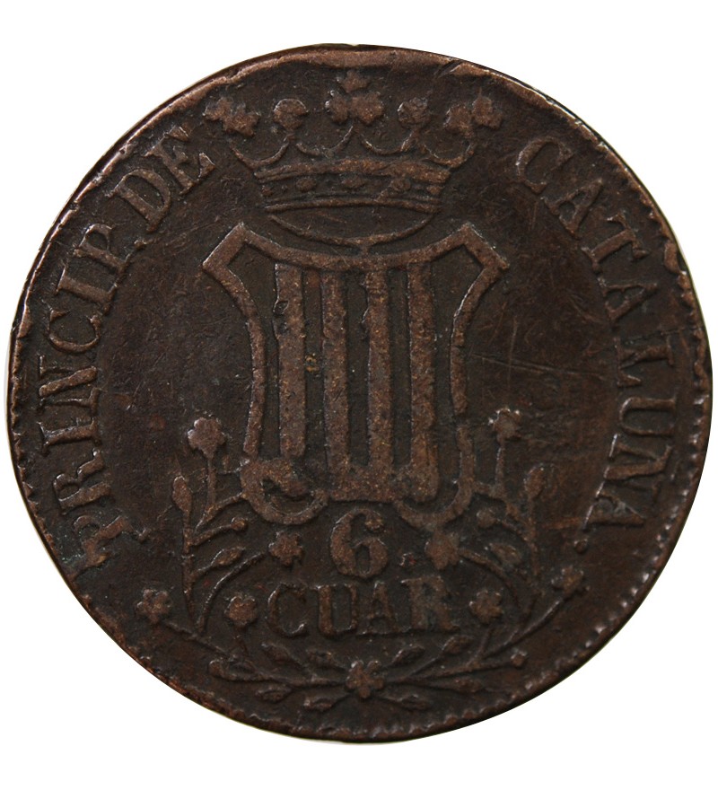 PRINCIPAUTE DE CATALOGNE, ISABELLE II - 6 CUARTOS 1841