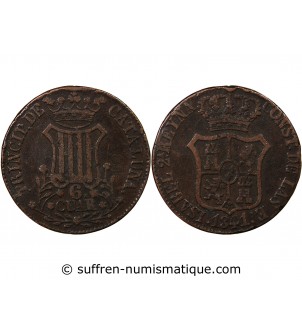 PRINCIPAUTE DE CATALOGNE, ISABELLE II - 6 CUARTOS 1841