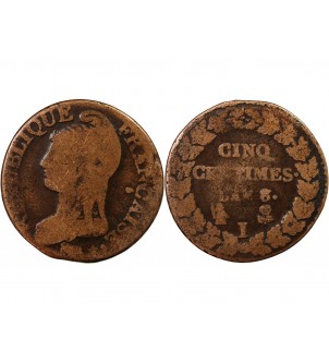 DUPRÉ - 5 CENTIMES AN 8 I LIMOGES 2