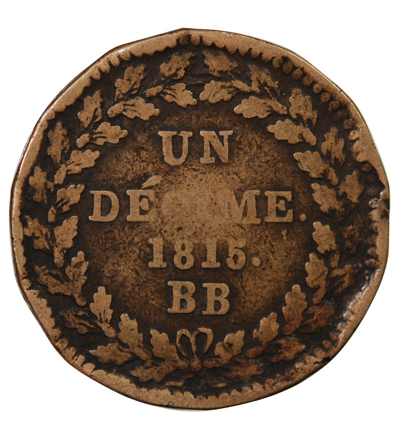 BLOCUS DE STRASBOURG, NAPOLEON Ier - DECIME 1815. BB