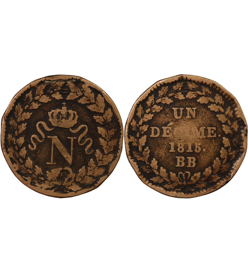 BLOCUS DE STRASBOURG, NAPOLEON Ier - DECIME 1815. BB