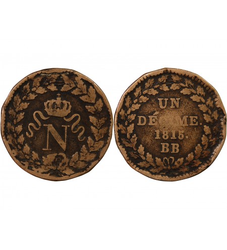 BLOCUS DE STRASBOURG, NAPOLEON Ier - DECIME 1815. BB