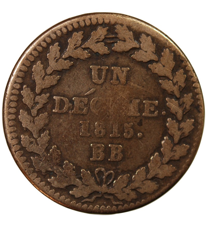 BLOCUS DE STRASBOURG, NAPOLEON Ier - DECIME 1815. BB