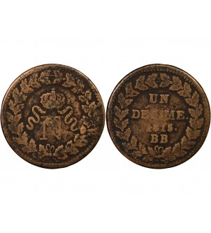 BLOCUS DE STRASBOURG, NAPOLEON Ier - DECIME 1815. BB 2