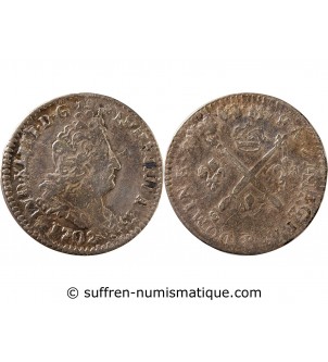 LOUIS XIV﻿ - 5 SOLS AUX INSIGNES 1704 BB STRASBOURG