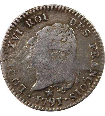 LOUIS XVI CONSTITUTION - 30 SOLS 1792 I LIMOGES