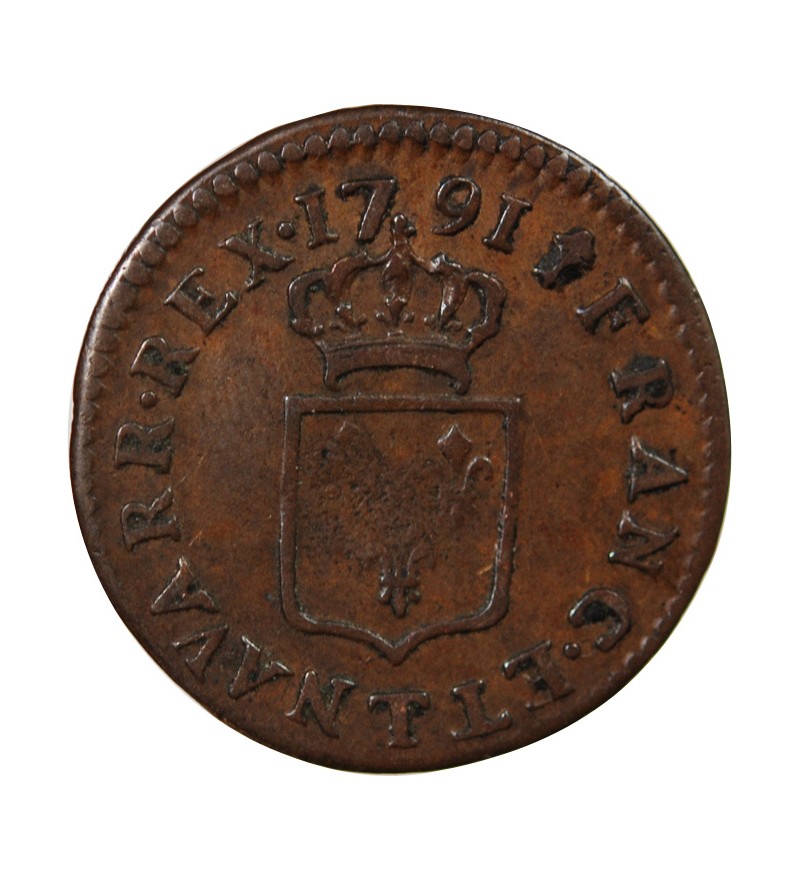 LOUIS XVI - LIARD A L'ECU 1791 T NANTES