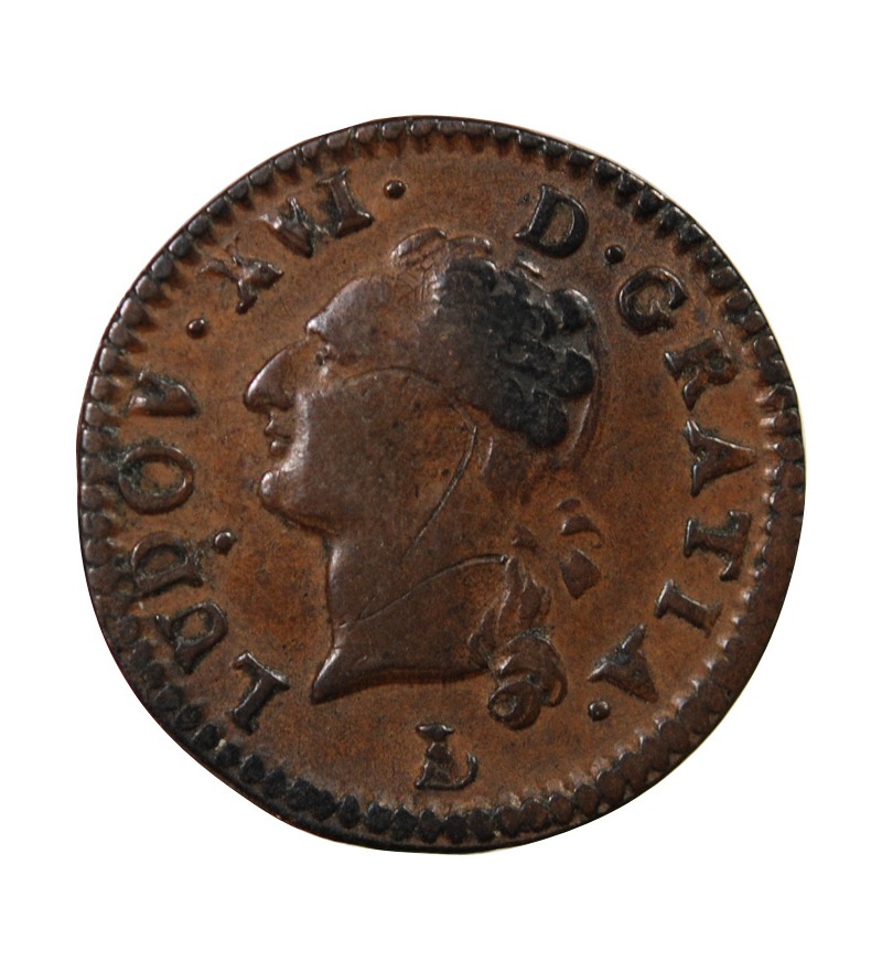 LOUIS XVI - LIARD A L'ECU 1791 T NANTES