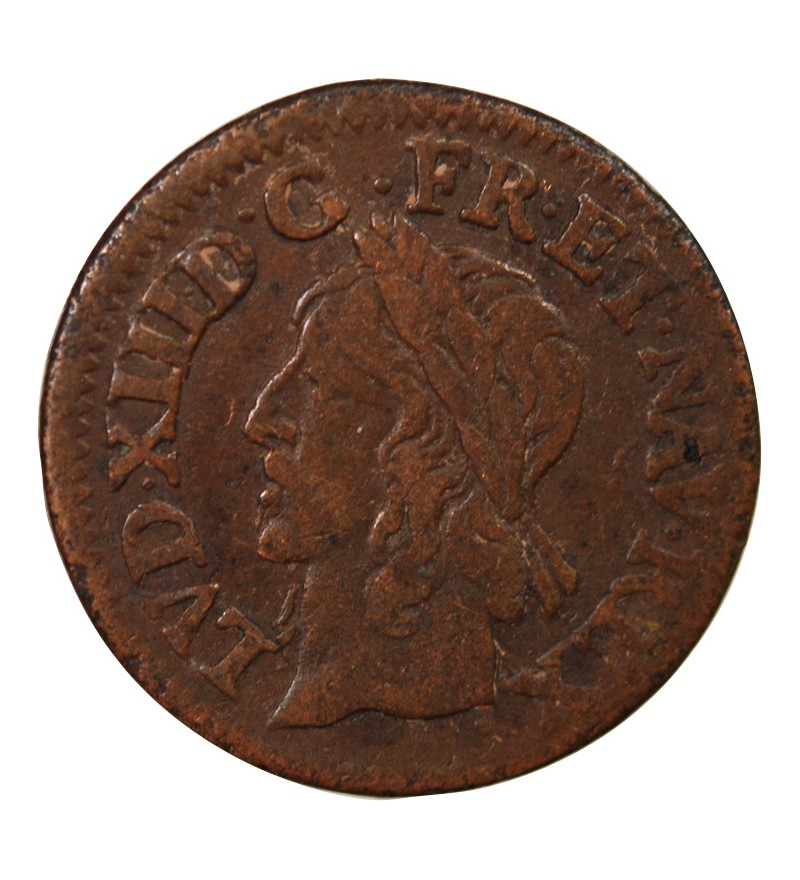 LOUIS XIII - DOUBLE TOURNOIS 1643 A CORBEIL