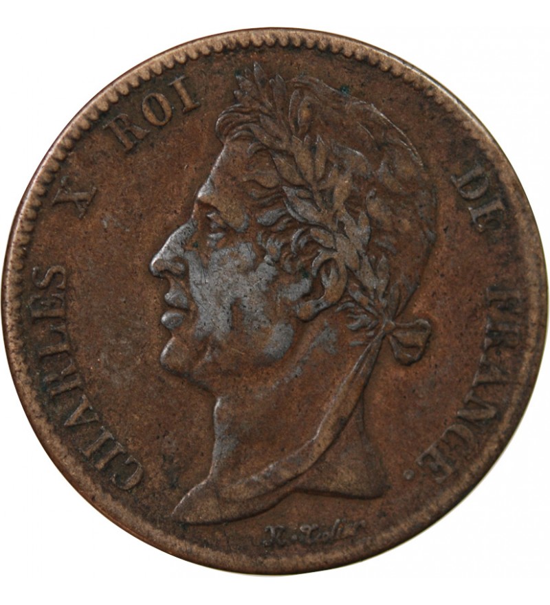 COLONIES FRANCAISES, CHARLES X - 5 CENTIMES 1825 A PARIS