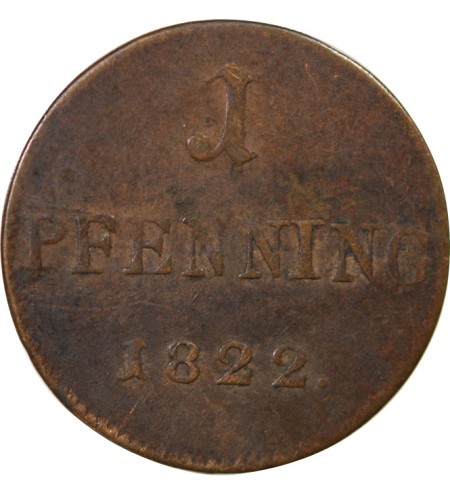 ALLEMAGNE, FRANCFORT-SUR-MAIN - JUDENPFENNING 1822