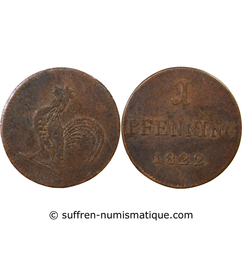 ALLEMAGNE, FRANCFORT-SUR-MAIN - JUDENPFENNING 1822