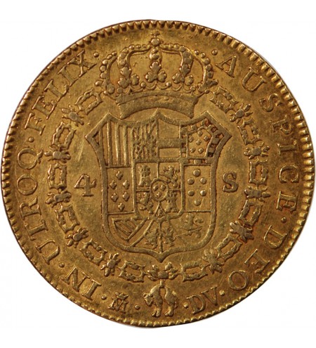 ESPAGNE, CHARLES III - 4 ESCUDOS 1787 MADRID