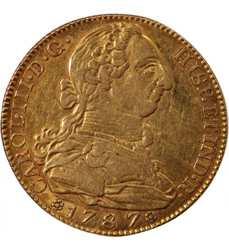 ESPAGNE, CHARLES III - 4 ESCUDOS 1787 MADRID