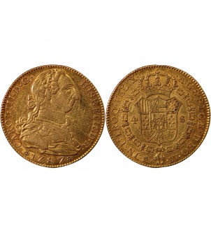 ESPAGNE, CHARLES III - 4 ESCUDOS 1787 MADRID 2