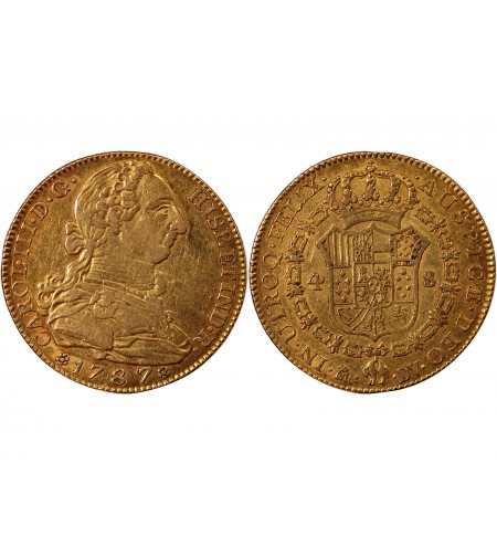 ESPAGNE, CHARLES III - 4 ESCUDOS 1787 MADRID