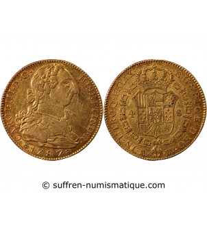 ESPAGNE, CHARLES III - 4 ESCUDOS 1787 MADRID