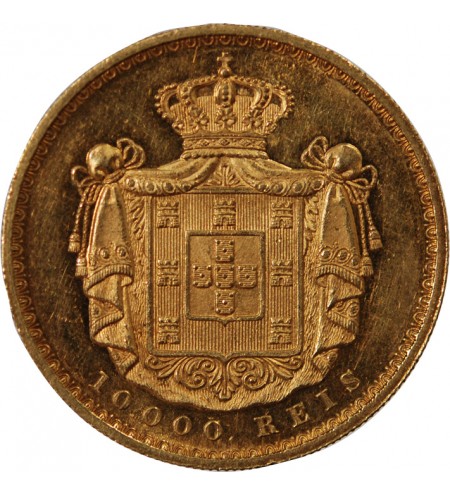 PORTUGAL, LOUIS Ier - 10000 REIS OR 1879