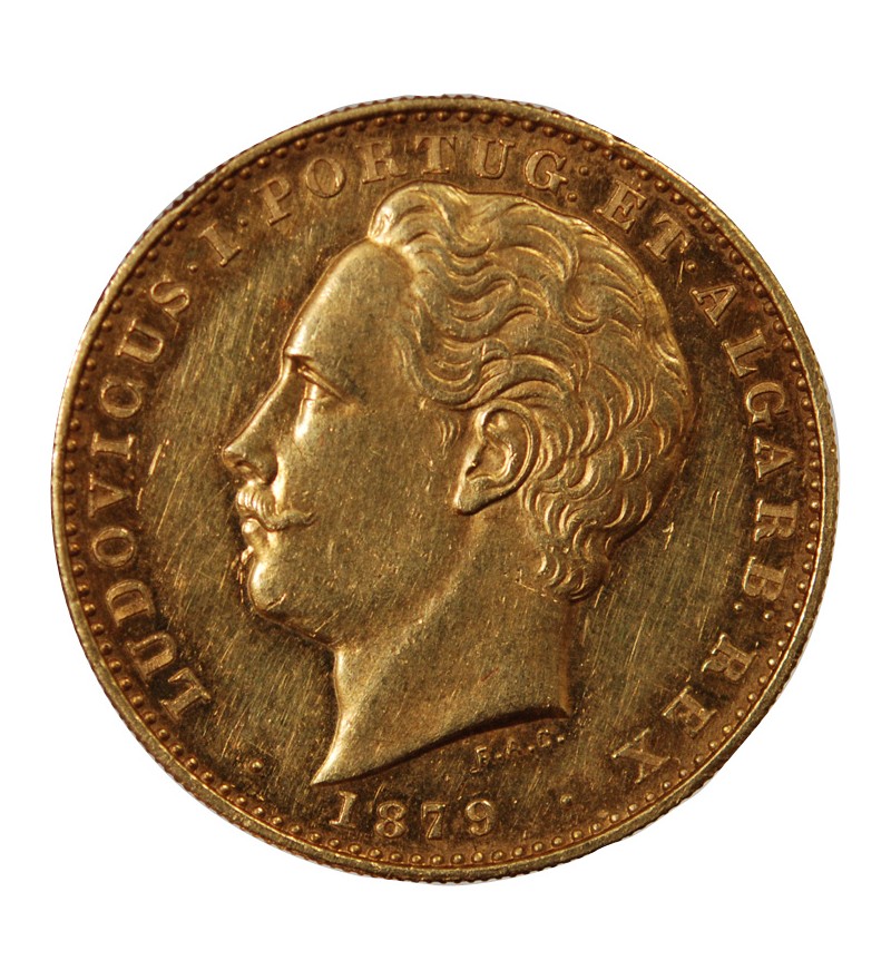 PORTUGAL, LOUIS Ier - 10000 REIS OR 1879