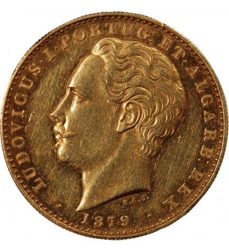PORTUGAL, LOUIS Ier - 10000 REIS OR 1879