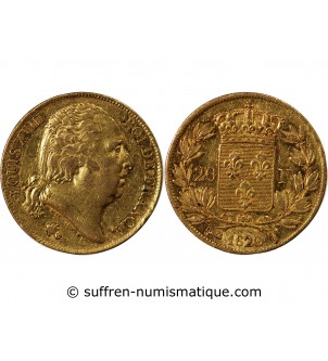 LOUIS XVIII - 20 FRANCS OR 1820 T NANTES
