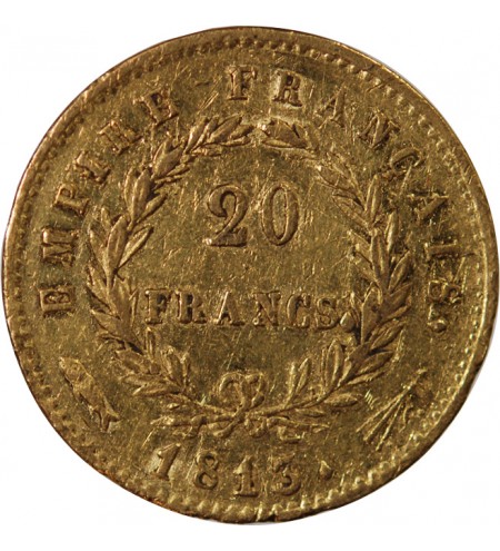 NAPOLEON Ier - 20 FRANCS OR 1813 UTRECHT