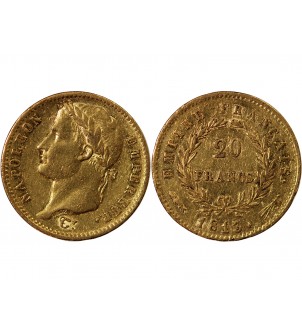 NAPOLEON Ier - 20 FRANCS OR 1813 UTRECHT 2