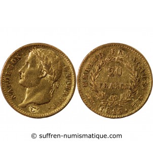NAPOLEON Ier - 20 FRANCS OR 1813 UTRECHT