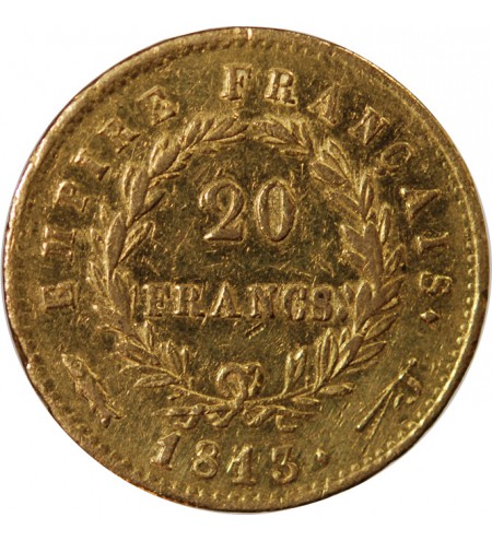 NAPOLEON Ier - 20 FRANCS OR 1813 UTRECHT