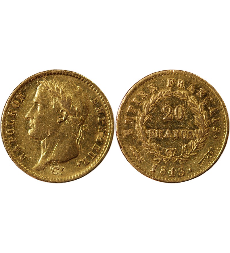 NAPOLEON Ier - 20 FRANCS OR 1813 UTRECHT