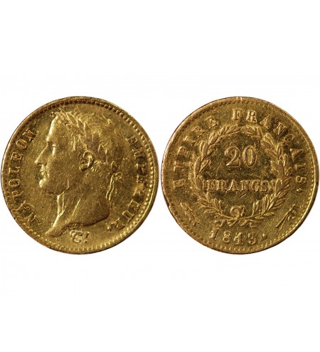 NAPOLEON Ier - 20 FRANCS OR 1813 UTRECHT