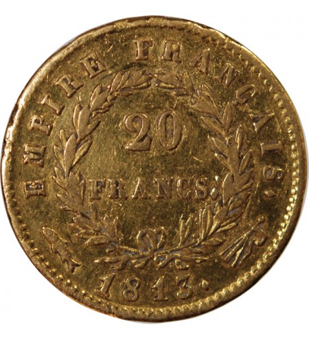 NAPOLEON Ier - 20 FRANCS OR 1813 UTRECHT