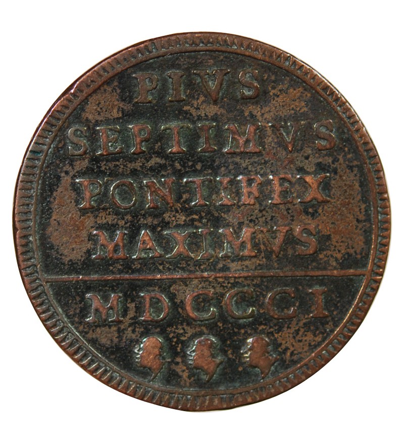 VATICAN, PIE VII - BAIOCCO 1801