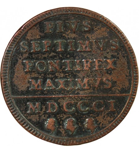 VATICAN, PIE VII - BAIOCCO 1801