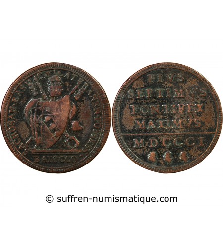VATICAN, PIE VII - BAIOCCO 1801