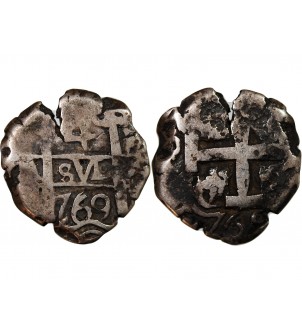 BOLIVIE, CHARLES III - 4 REALES ARGENT 1769 2