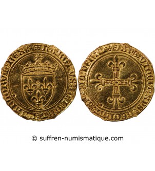 CHARLES VI LE FOU - ECU D'OR A LA COURONNE 1380 / 1422 PARIS