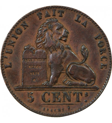 BELGIQUE, LEOPOLD Ier - 5 CENTIMES 1851